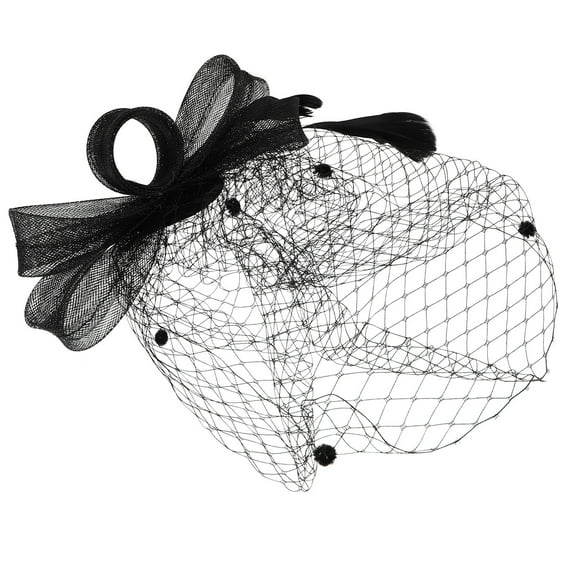 MERRYHAPY 1Set Bridal Fascinator Hat with Elegant Mesh Veil for Weddings and Parties