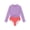 Purple & Orange, variant on Girls' Big Kid Long-Sleeve One-Piece Swimsuit Rash Guard - Colorful Leopard Cutout Midriff Zipper Size 16