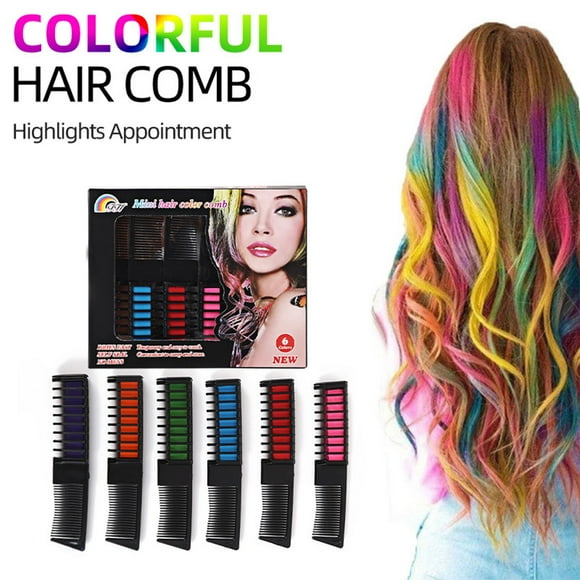 Hair Coloring Products Disposable Hair Color Temporary Hair Color Chalk Comb For Birthday Party Ladies Instant Hair Color Highlight Stripe Color Mascara Hair Color Powder, Hair Coloring Products for