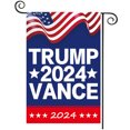 thumbnail image 3 of Trump Vance 2024 Jardín Doble Cara Color Vivo Banderas () Azul, 3 of 4