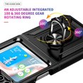thumbnail image 3 of Phone Case For Samsung Z Flip 5 Case with Kickstand, Sturdy Heavy Duty Shockproof Phone Case for Samsung Z Flip 5 with Rotating Holder Ring, Black, 3 of 6