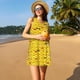 thumbnail image 3 of Easygdp Cute Funny Chicken para Vestido Transpirable de Mujer, Vestido Suelto de Manga Corta con Pliegues y Bolsillos para el Verano, 3 of 7