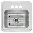thumbnail image 3 of Miligoré 15" x 15" Single Bowl Top-Mount Drop-In 22-Gauge Stainless Steel Bar/Prep/Utility Sink - Includes Drain/Grid, 3 of 7