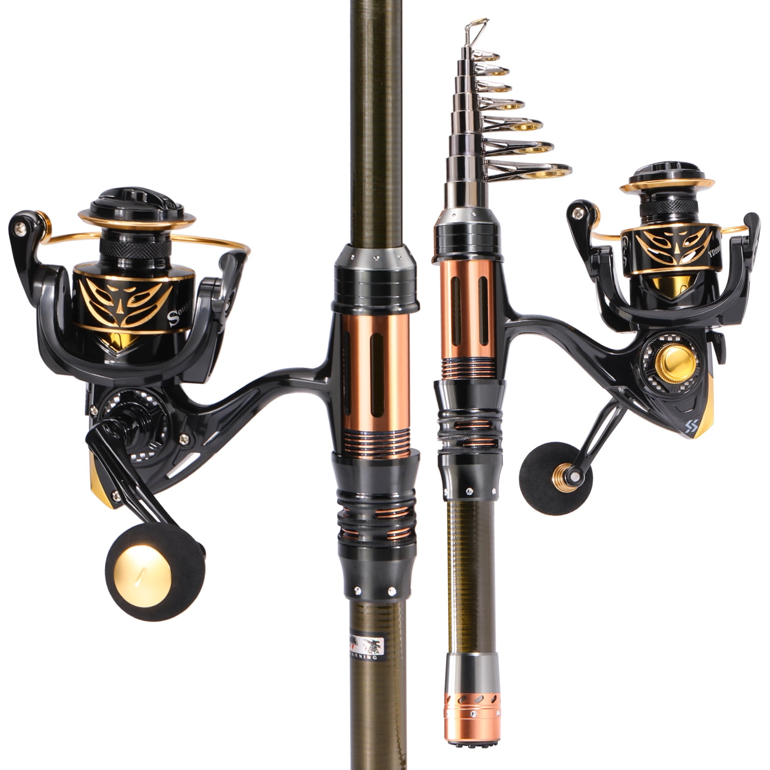 Sougayilang Spinning Telescopic Rod and Spinning Reel Fishing Combos