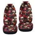 thumbnail image 6 of FUIALDOLG Vehicle Seat Covers Automotive, Comfortable Front Seat Cover Sedan Interior Protection Accessories, Floral Skull Theme, 6 of 11