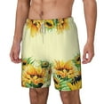 thumbnail image 2 of Gaeub Sunflowers On A Yellow Background Mens Swim Trunks Stretch Beach Shorts Quick Dry for Men Swim Shorts Swimwear with Pockets- Large, 2 of 9