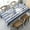 Blue B, variant on Rectangle Tablecloths In Cotton Linen,Patchwork Striped Tablecloth With Tassel,Stain Resistant Table Covers For Dining Room Kitchen Writing Desk Picnic-Blue B-110x110cm(43x43")