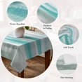 thumbnail image 5 of Teal Grey Ombre Table Cloth Waterproof Tablecloths, Abstract Art Oil Painting Modern Tablecloth Dining Table Cover for Kitchen Party Tabletop Outdoor, Square Tablecloth 54x54 Inch, 5 of 9