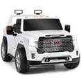 thumbnail image 1 of Gymax 12V Licensed GMC Kids Ride On Car 2-Seater Truck w/ Remote Control White, 1 of 10