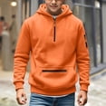 thumbnail image 2 of Yutgune Boys Quarter Zip Hoodie, Long Sleeve Hooded Sweatshirt with Pocket, Casual Fall Pullover, Ages 5-15, 2 of 6