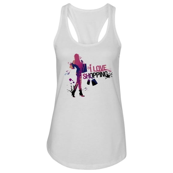 I Love Shopping Tank Women -Image by Shutterstock, Female XX-Large