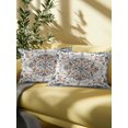 thumbnail image 5 of Outdoor Pillows Waterproof, Boho Southwestern Bedding Throw Pillows with Insert for Couch Sofa Bed, Tribal Antique Country Orange Blue 12x20 Inch Pillowcases Decorative Camping Patio Pillow Set of 1, 5 of 8