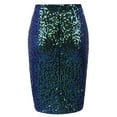 thumbnail image 5 of PrettyGuide Bodycon Knee Length Classic Skirt for Women Vintage High Waist Sequin Skirt Casual Dress Symphony Green, 5 of 7