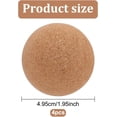 thumbnail image 2 of 4Pcs Wine Cork Ball Wooden Cork 2inch Ball Stopper Reusable Ball Stopper Wine Bottle Plug Stoppers for Wine Decanter Carafe Bottle Replacement for DIY Round, 2 of 6