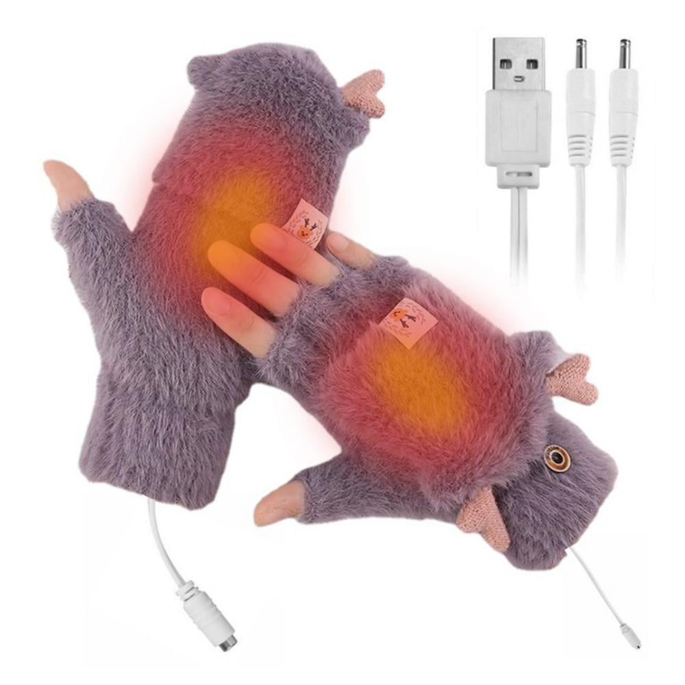 USB Powered Heating Heated Winter Hand Warmer Gloves Washable 
