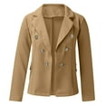 thumbnail image 3 of Vedolay Womens Casual Blazers Long Sleeve Business Lapel Collar Work Office Clothes,Khaki XXL, 3 of 5