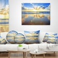 thumbnail image 3 of Designart Blue Sky and Clouds Mirrored in Sea - Seashore Throw Pillow - 16x16, 3 of 4