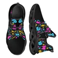thumbnail image 1 of Zapatos planos de plataforma ligeros para mujer, de nuevo estilo, con diseño de cielo estrellado y diseño dental oscuro, zapatillas de malla para mujer, 1 of 6