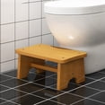 thumbnail image 3 of tredstone Safe Foot Stool - Anti-skid Bottom Humanized Angles Strong Structure Wood Footstool Home Low Stool Brown-slope, 3 of 6
