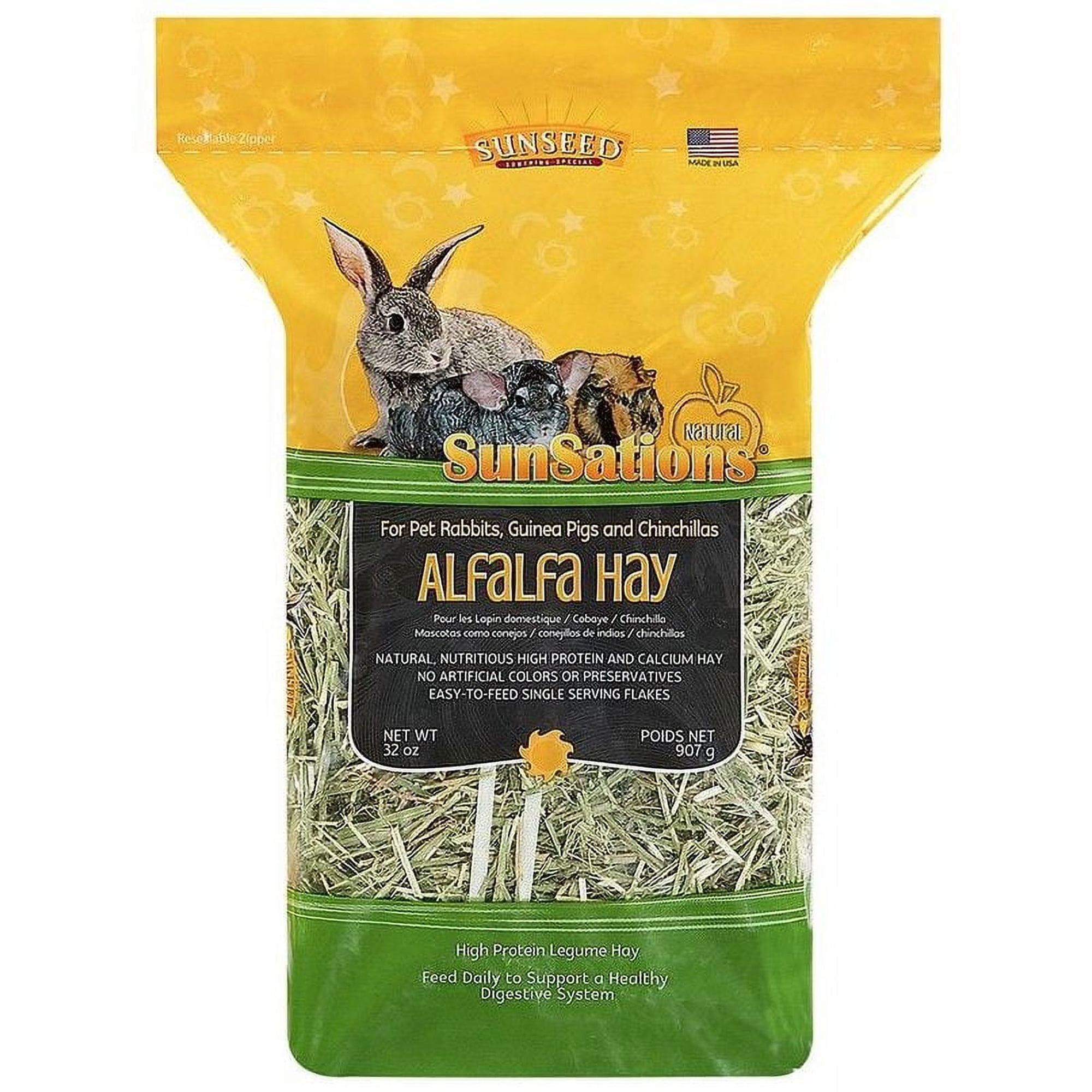Sunseed SunSations Natural Alfalfa Hay [Small Pet, Foods] 32 oz