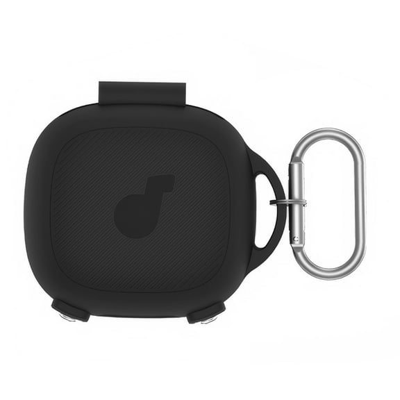 Yucurem Silicone Cover with Carabiner for Soundcore Sport X20 Charging Case(black)