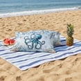 thumbnail image 5 of Outdoor Pillow Cover Octopus Set of 2 Waterproof Throw Pillowcases Blue Starfish Shell Coral Decorative Patio Furniture Pillows for Couch Garden Indoor & Outdoor Use, 5 of 9