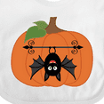 thumbnail image 4 of Inktastic Halloween Pumpkin Funny Bat Boys or Girls Baby Bib, 4 of 4