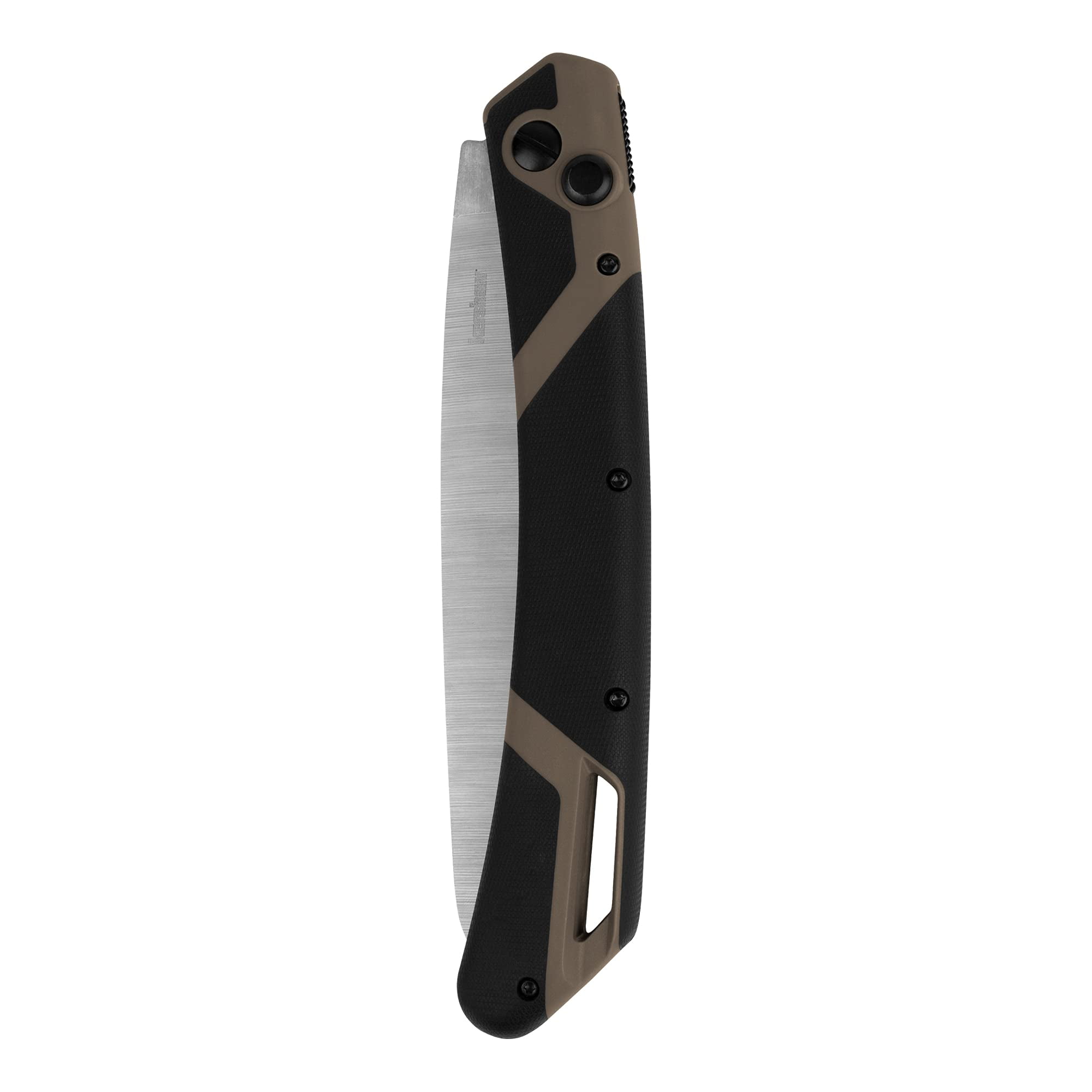 Kershaw Taskmaster 2 Saw Folding Knife 7" Saw 1065 High Carbon Nickel Blade Glass Filled Nylon/Rubber Handle Black/Tan