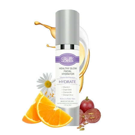 Healthy Face - Belli Healthy Glow Facial Hydrator and Moisturizer - Vitamin C Face Cream for Oily, Dry, Sensitive Skin - Pregnancy Safe, Vegan, Non-Toxic, Hypoallergenic Beauty Formula - Natural Anti-Wrinkle Lotion