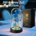 thumbnail image 3 of Oziral Rose Gifts for Women Mom Wife Girlfriend Eternal Artificial Rose in Glass Dome with LED Light Valentine's Day Birthday Anniversary Mother's Day Gifts for Her Forever Rose Decor Christmas Gifts, 3 of 8