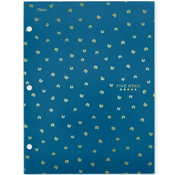 Five Star Style Geo Portfolio Blue Rainbows