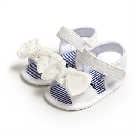 

Arvbitana Baby Girls Open Toes Sandals Non-Slip Flat Sole Princess Sandals with Decorative Bow