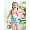 thumbnail image 3 of Usaibhir Girls One Piece Swimsuits with Adjustable Straps Multicolor Bathing Suits Kids Beach Swimwear for 2-8 Years, 3 of 12