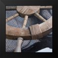 thumbnail image 2 of Atelier B Art Studio 15x15 Black Modern Framed Museum Art Print Titled - HELM ON A FISHING NET CLOSEUP, 2 of 5