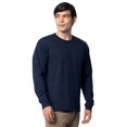 thumbnail image 3 of Fruit of The Loom Eversoft - Playera de Manga Larga de algodón para Hombre, Transpirable y Absorbe la Humedad con Control de olores, Manga Larga - Azul Marino, 3X-Large, 3 of 7