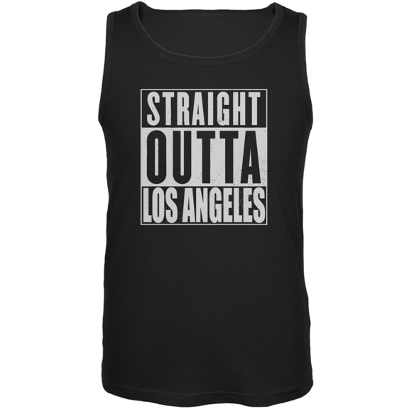 Straight Outta Los Angeles Black Adult Tank Top - Small