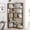 Dark Brown, variant on Leumius 5 Tier Freestanding L-Shaped Corner Bookshelf,Wooden Bookcase with Anti-drop Panel and Anti Tipping Device, Display shelf Open Storage,White