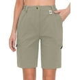 thumbnail image 7 of Mapamyumco Women's 10 Inch Inseam Hiking Cargo Shorts Quick Dry Lightweight Golf Shorts Bermuda for Summer Travel Size L, 7 of 7