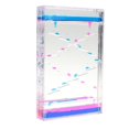 thumbnail image 4 of Temporizador de burbujas de color flotante con movimiento líquido, aceite, reloj de arena, dispositivo de vidrio, decoración del hogar Azul rosa 3, 4 of 9