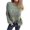 Green XL, variant on Women Sweater Round Neck Long Sleeve Hollow Design Jacquard Decor Knitting Tops Solid Color Loose Fit Casual Sweater