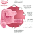 thumbnail image 3 of Husband Pillow Medium Pink, Backrest for Kids, Teens, Petite Adults - Reading Pillows With Arms, Adjustable Loft, Plush Memory Foam, Bed Rest Chair for Sitting Up, Detach Neck Roll, Removable Cover, 3 of 6