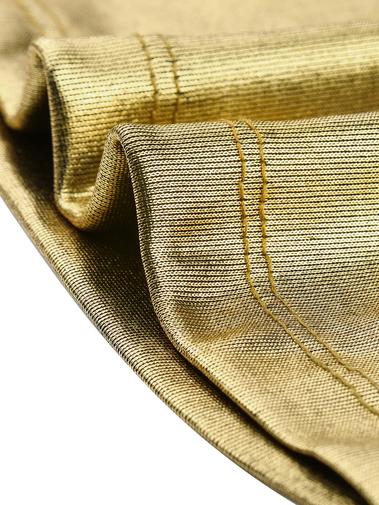 DARING DIVA Party Metallic Textured Short Sleeve Shiny Tops XS Gold