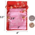 thumbnail image 4 of Baitaihem 14 Pcs Brocade Pounch Chinese Drawstring Jewelry Gift Bag Mixed Colors Random Pattern, 4 of 7