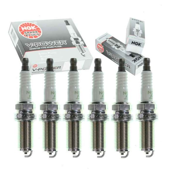 6 pc NGK V-Power Spark Plugs compatible with Toyota Tundra 4.0L V6 2013-2014