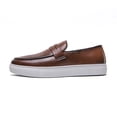 thumbnail image 3 of Men's Casual Loafers Slip On Leather Shoes Comfortable Driving Shoes Moccasins Classic Penny Loafer Flats Boat Shoes Big Size, 3 of 10