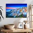 thumbnail image 3 of Elephant Stock Romantic Santorini Sunset Wall Art - Horizontal Canvas Wall Art - Living Room Wall Decor - Places Canvas - Blue And Orange Decor - 24" x 16", 3 of 8