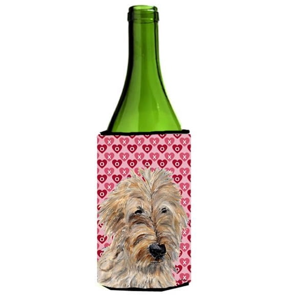Golden Doodle 2 Hearts And Love Wine bottle sleeve Hugger 24 Oz.