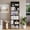 Wood grain black, variant on 6-Shelf Tall Bookcase, 63.6''H Wood Bookshelf with Industrial Rustic Style for Home Office, 6 Tier Open Shelf Wooden Bookcase,Sturdy 6-Tier Storage Organizer for Living Room, Bedroom, Library