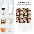 thumbnail image 6 of Lsque Rose Flowers Pattern 4" Drink Coasters Set of 4, PVC Leather Absorbent Coasters, Table Coaster Set Decorative Coffee Cup Coasters Housewarming Gift -Square, 6 of 6