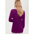 thumbnail image 2 of ellos Women's Plus Size V-Neck Sweater Tunic - 10/12, Boysenberry, 2 of 6
